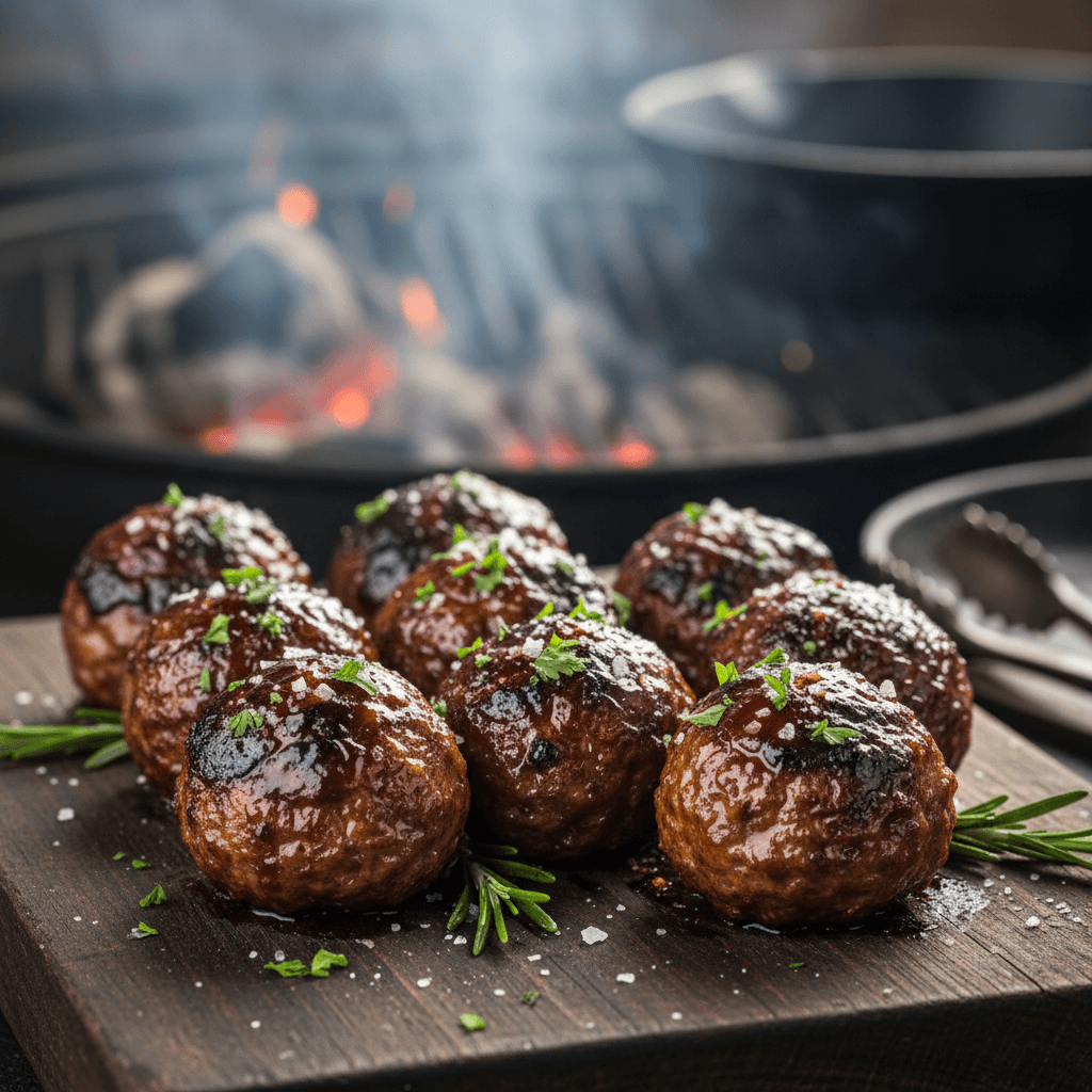 Smoked Glazed Meatballs