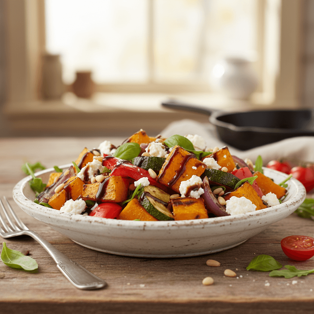 Roast Vegetable & Feta Salad